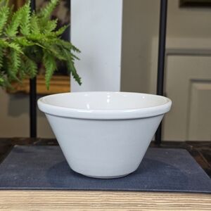 Single Vintage White Ceramic Utility Bowl 4.5" | Dinerware Prep Side Dish